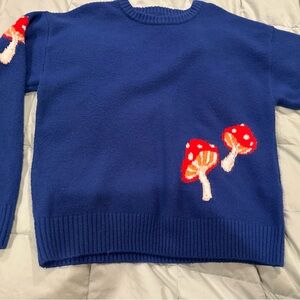 Mushroom accent sweater